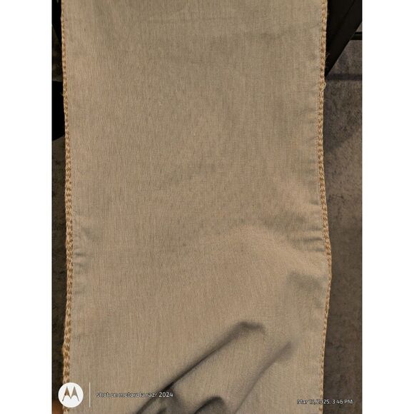 Pier One Table Runner 74” Coastal Embroidered Sea Shell Star Fish Neutral READ - Picture 8 of 12